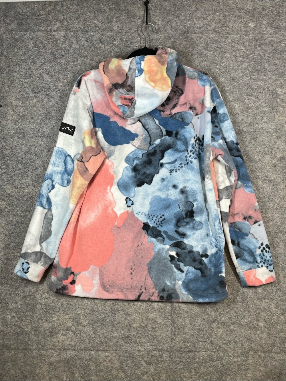 DOPE Printed Fleece Hooded Top Abstract Print Medium Cozy Streetwear Outdoor - Picture 14 of 15